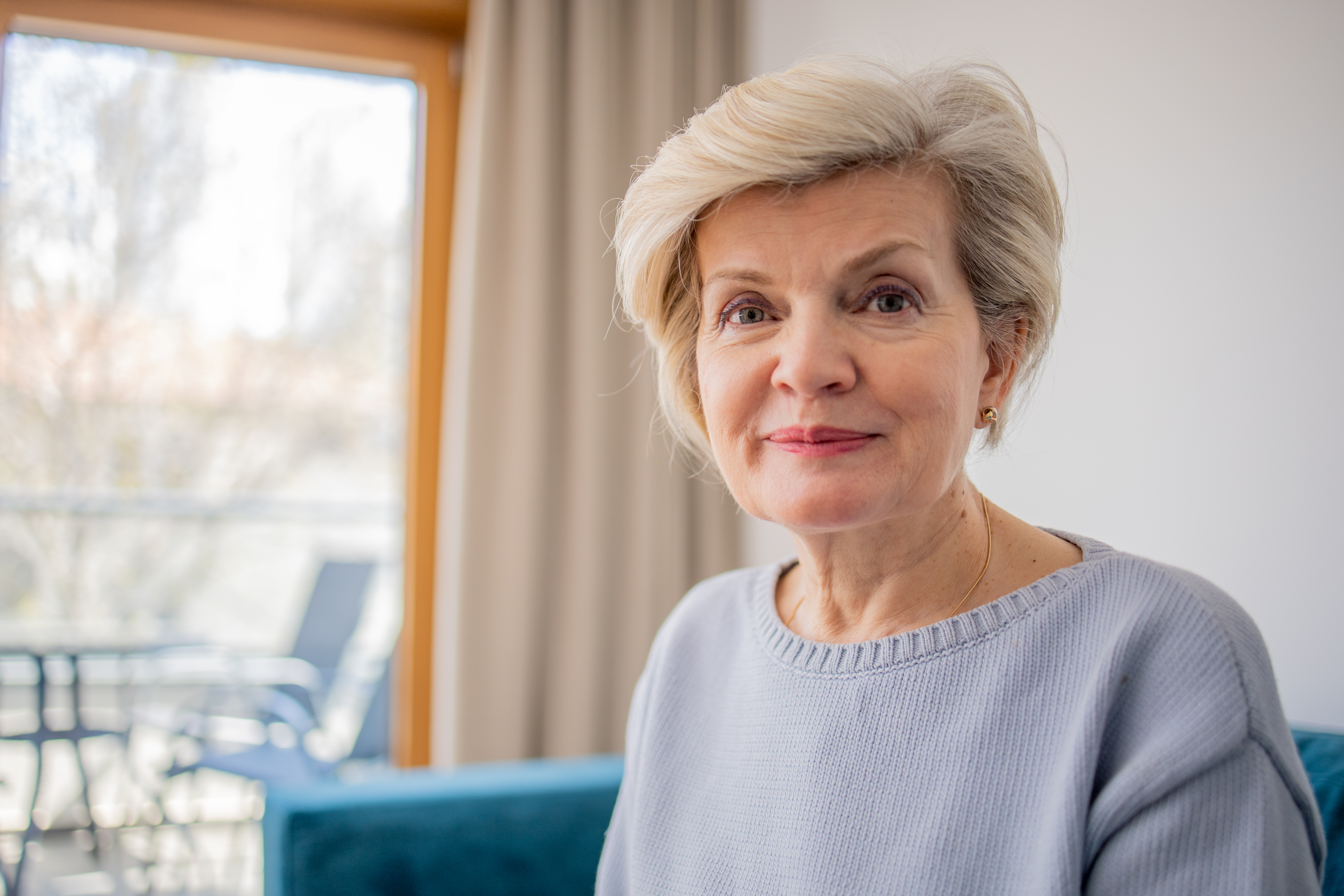 Portrait of senior woman at home